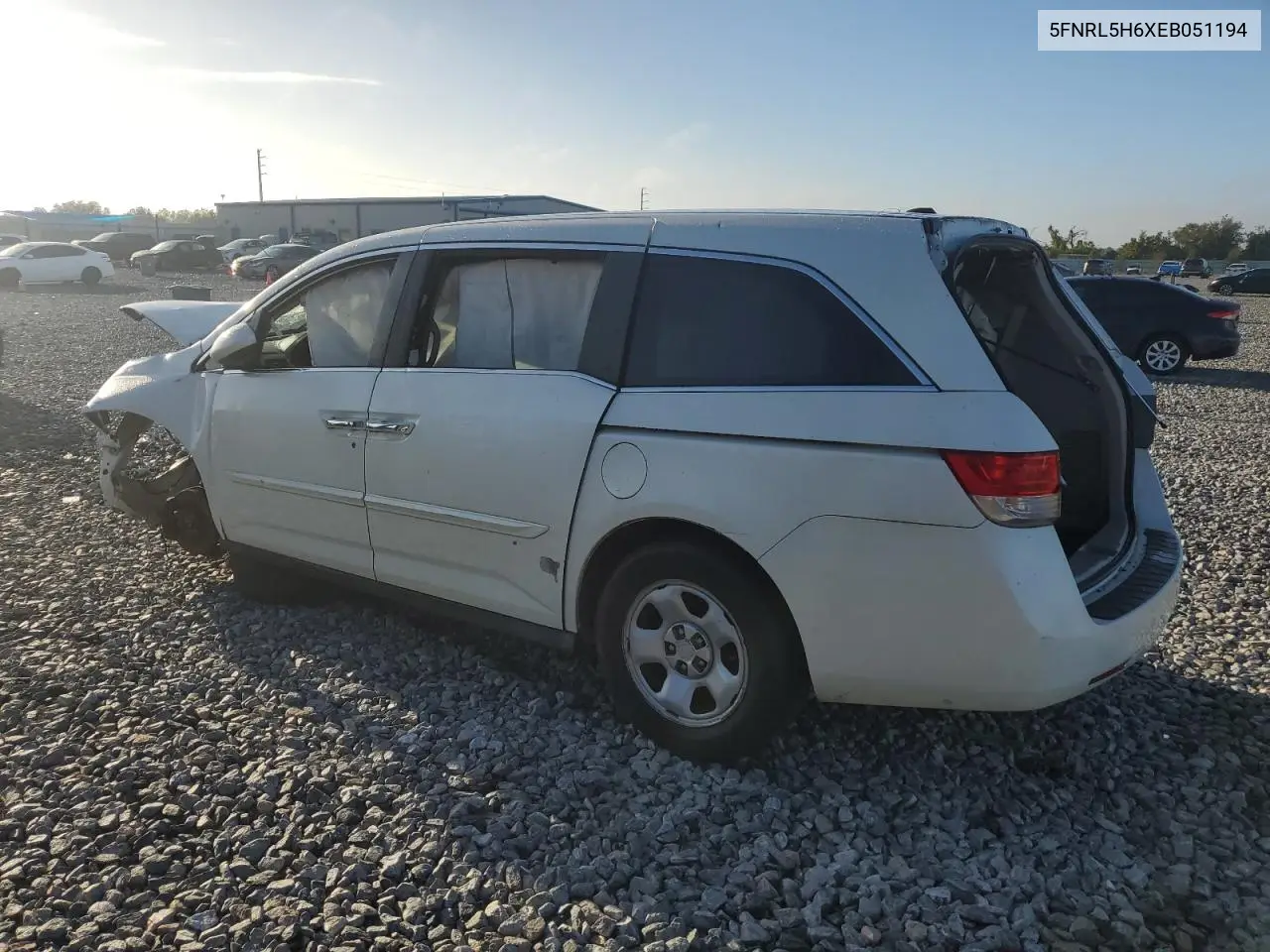5FNRL5H6XEB051194 2014 Honda Odyssey Exl