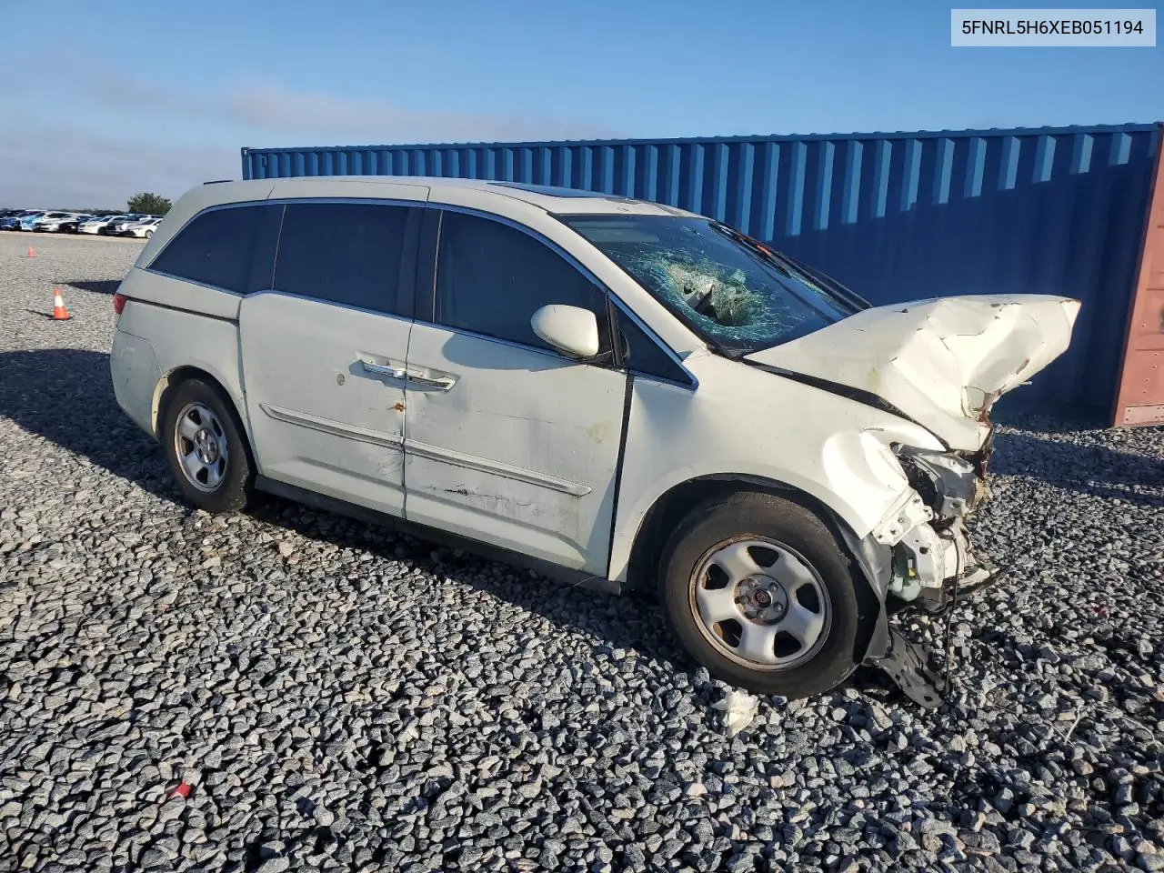 5FNRL5H6XEB051194 2014 Honda Odyssey Exl