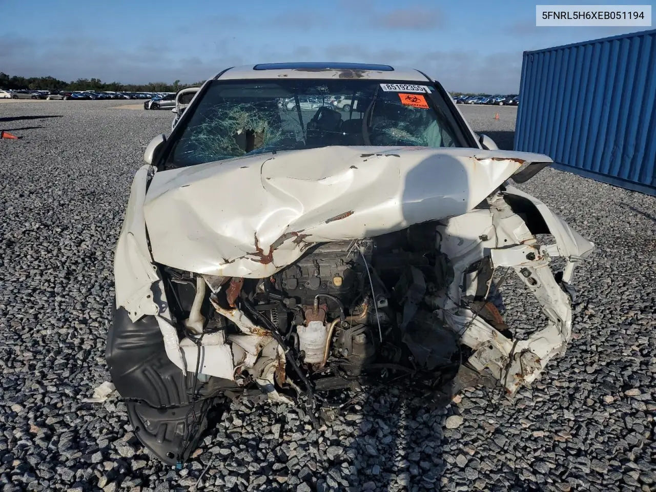 5FNRL5H6XEB051194 2014 Honda Odyssey Exl