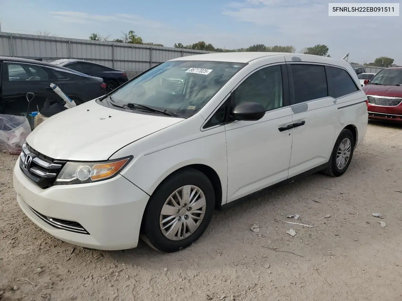 5FNRL5H22EB091511 2014 Honda Odyssey Lx