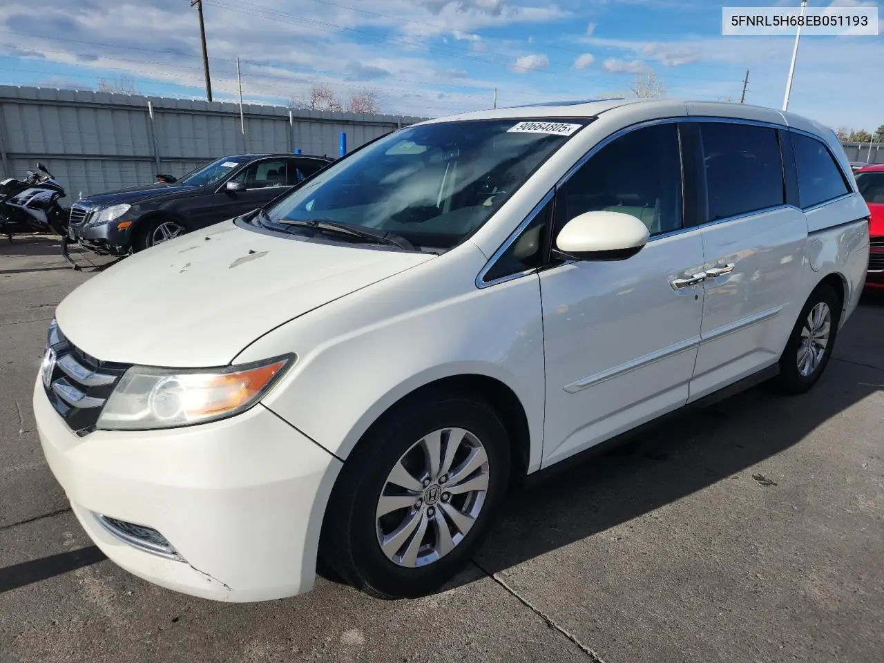 5FNRL5H68EB051193 2014 Honda Odyssey Exl
