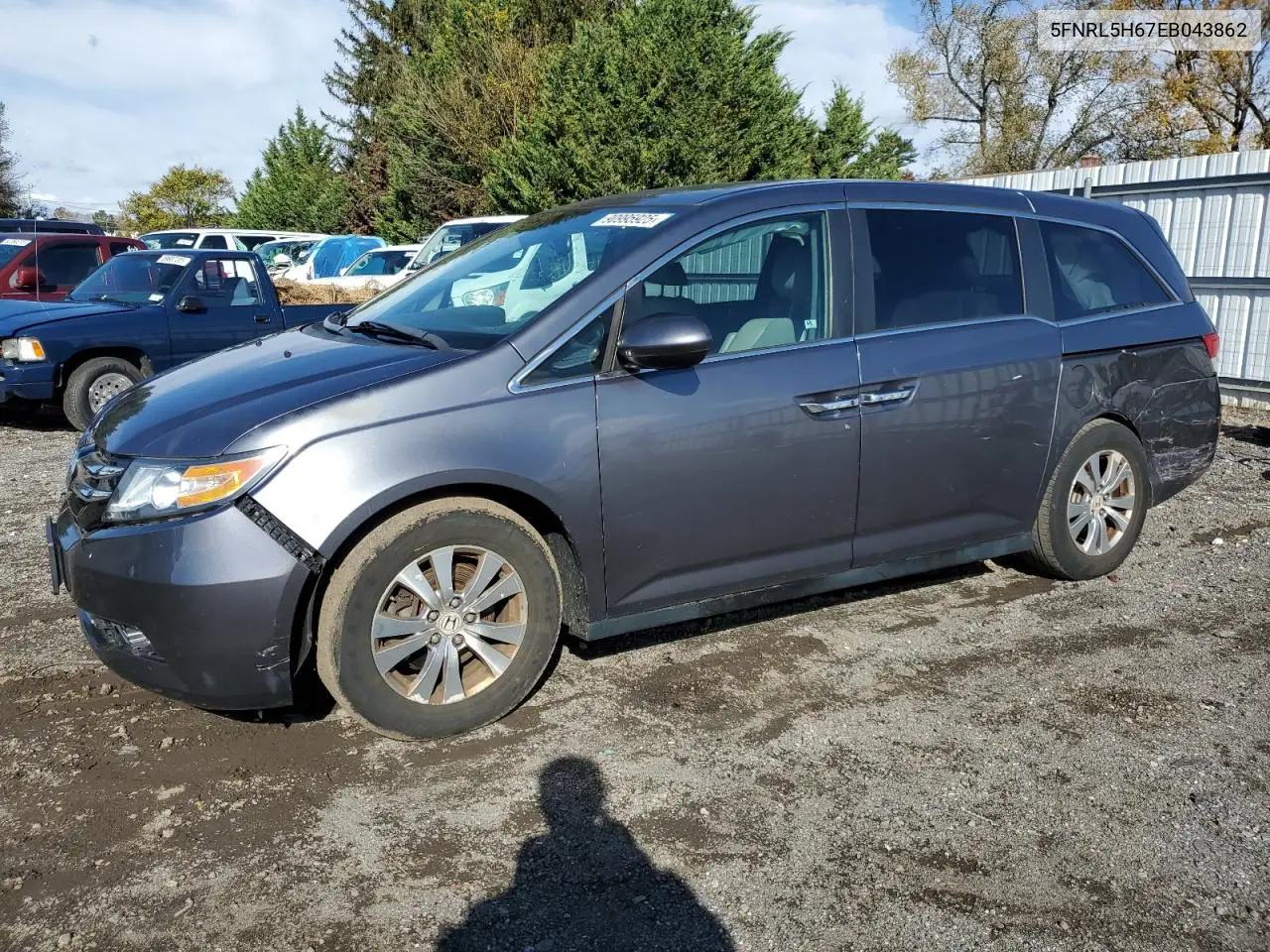 5FNRL5H67EB043862 2014 Honda Odyssey Exl