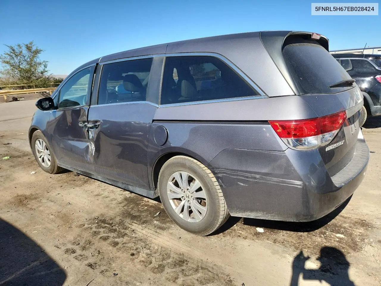 5FNRL5H67EB028424 2014 Honda Odyssey Exl
