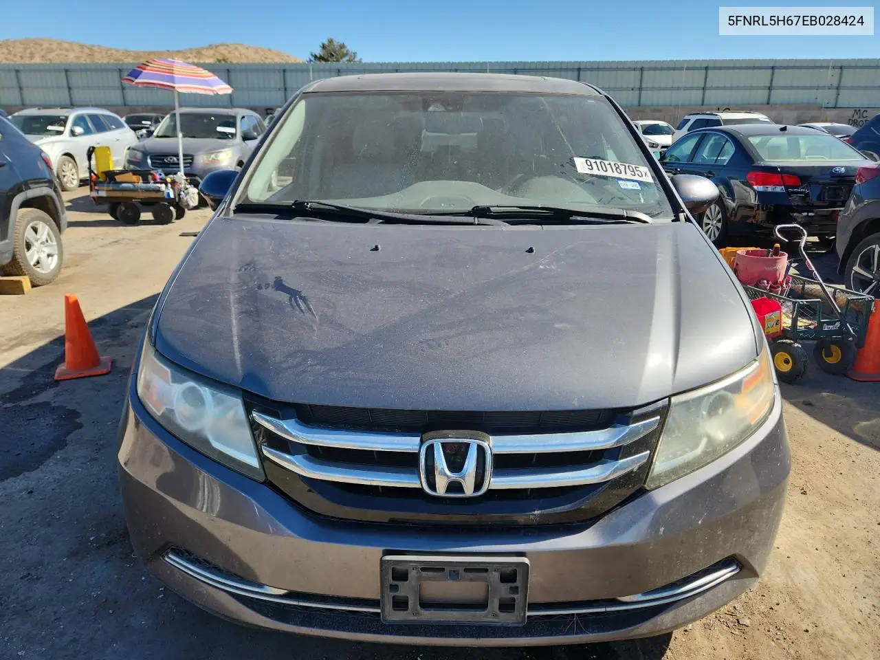 5FNRL5H67EB028424 2014 Honda Odyssey Exl