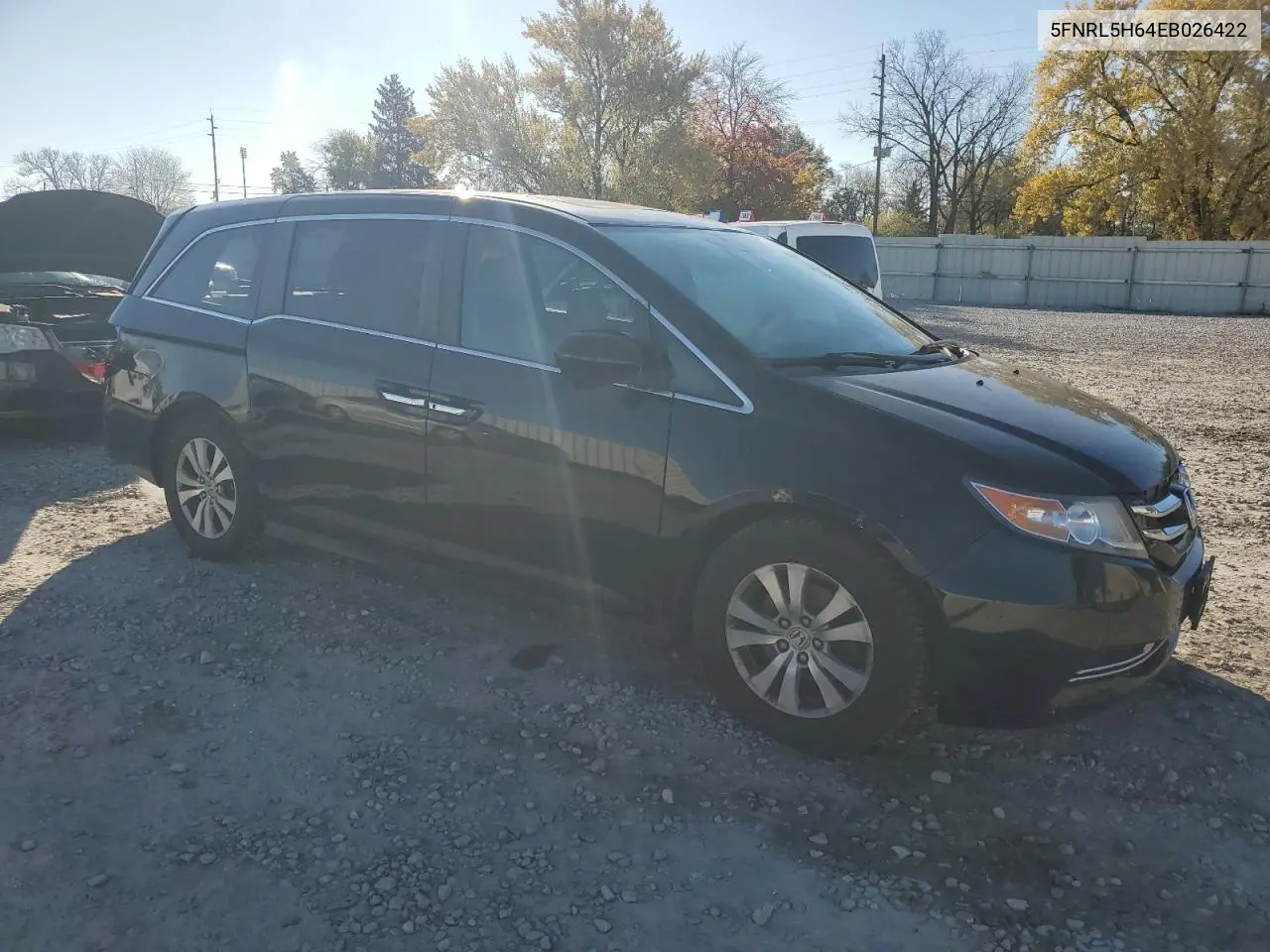 5FNRL5H64EB026422 2014 Honda Odyssey Exl