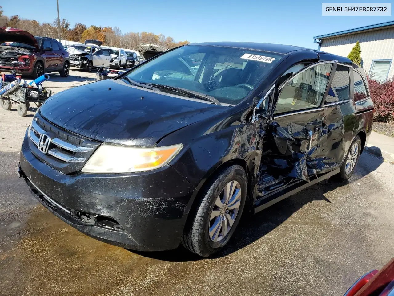 5FNRL5H47EB087732 2014 Honda Odyssey Ex
