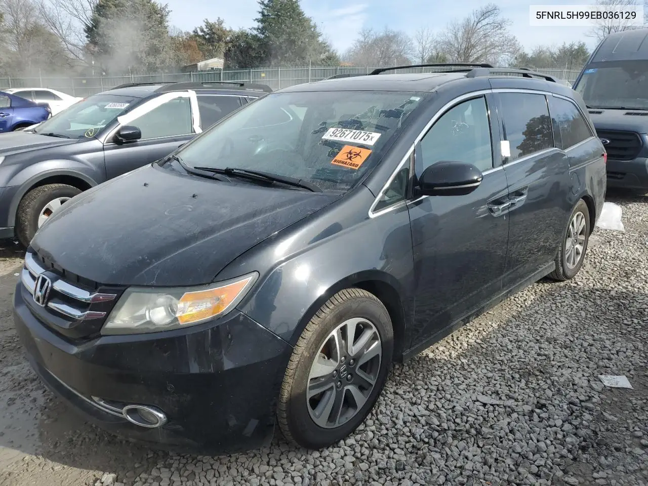 5FNRL5H99EB036129 2014 Honda Odyssey Touring