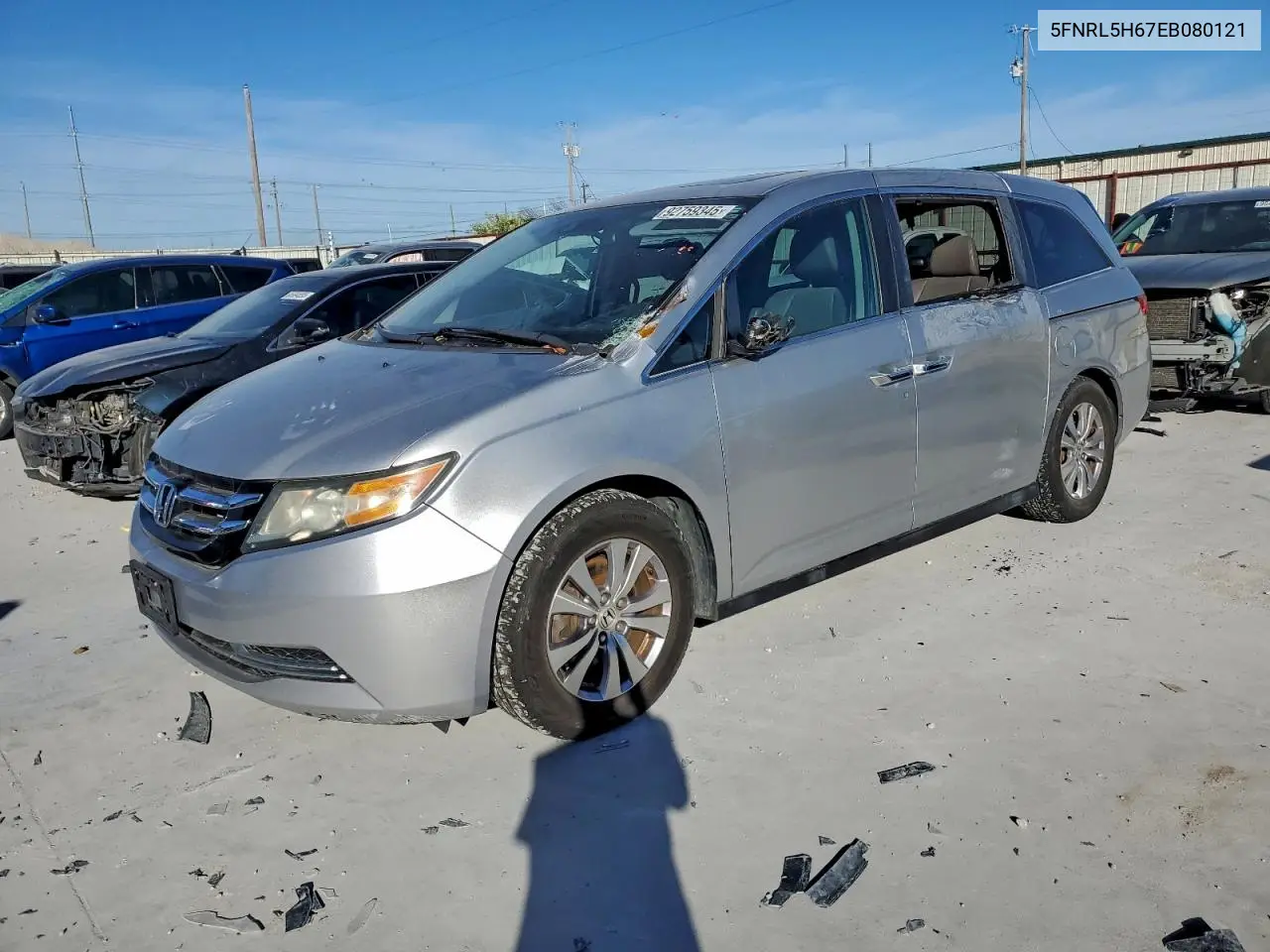 5FNRL5H67EB080121 2014 Honda Odyssey Exl