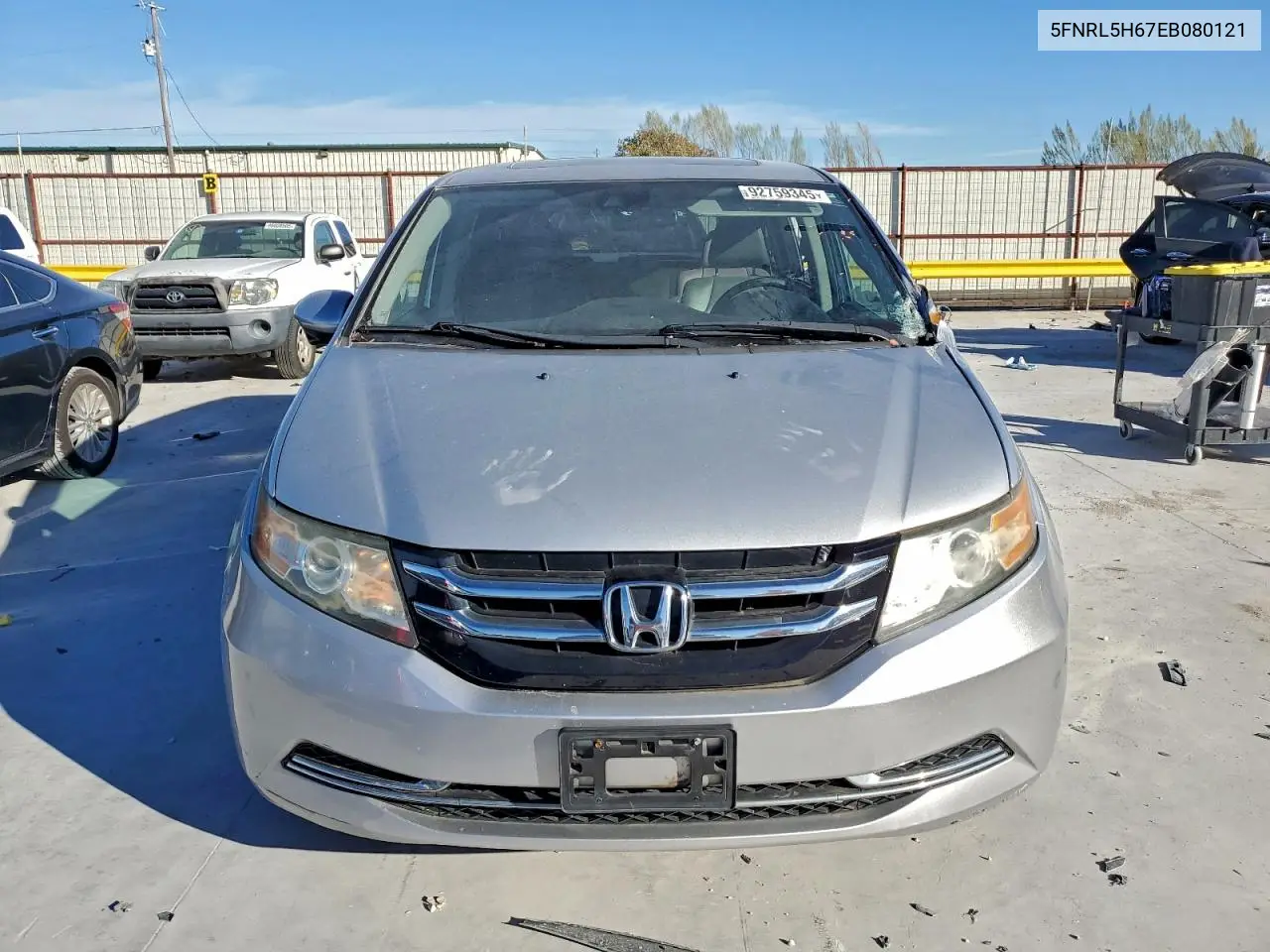 5FNRL5H67EB080121 2014 Honda Odyssey Exl
