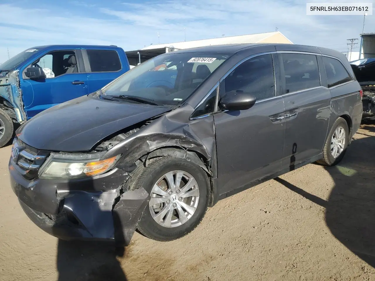 5FNRL5H63EB071612 2014 Honda Odyssey Exl