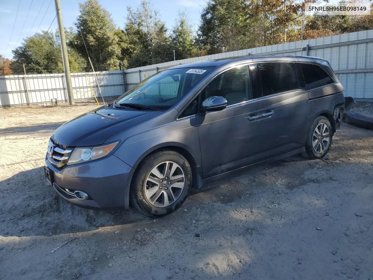 5FNRL5H96EB098149 2014 Honda Odyssey Touring