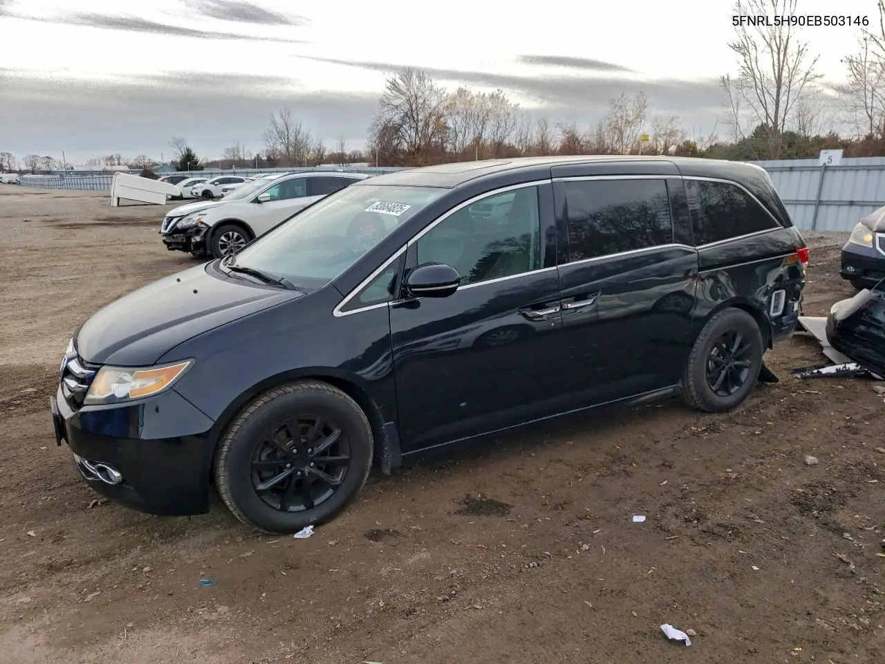 5FNRL5H90EB503146 2014 Honda Odyssey Touring
