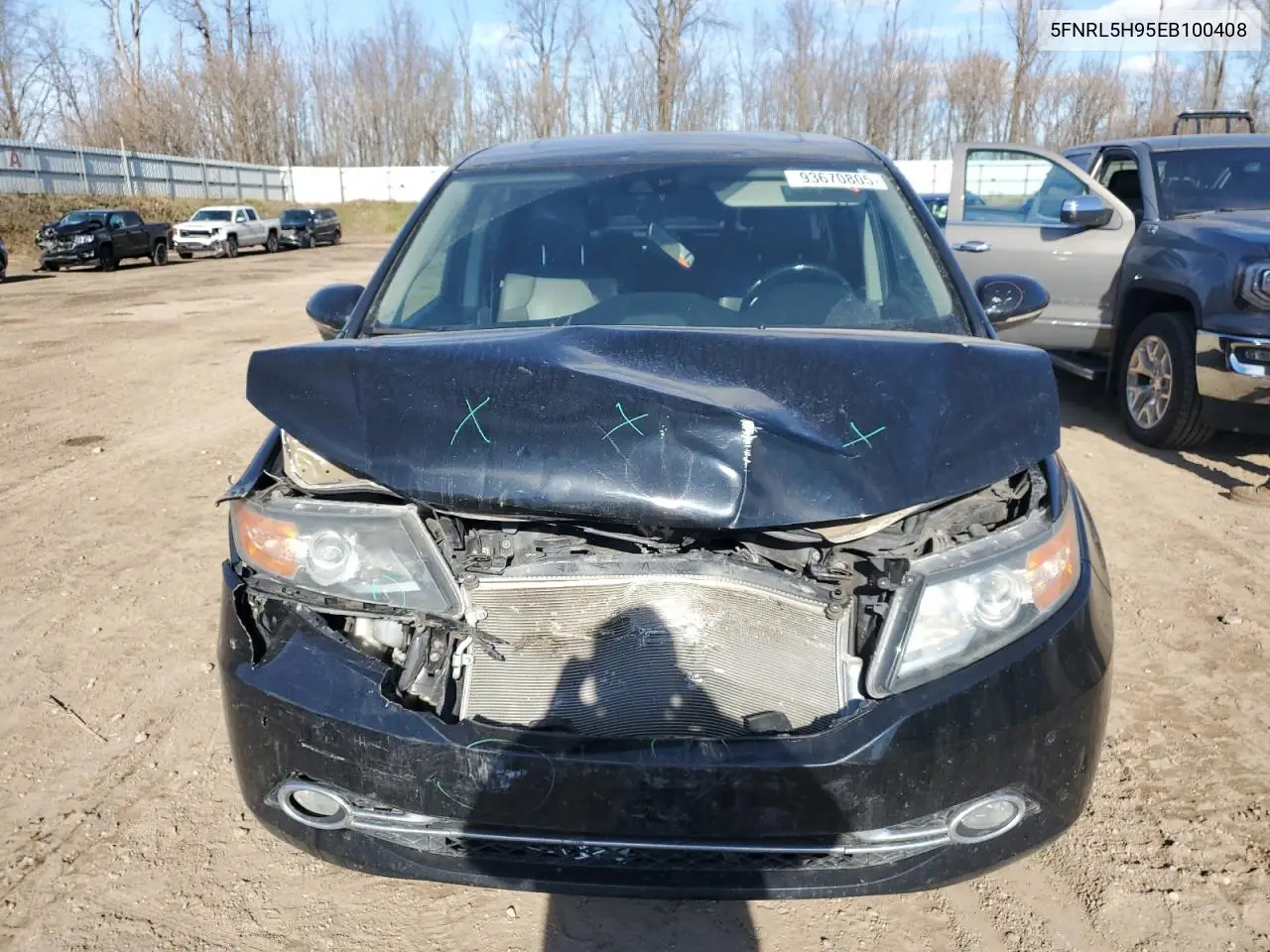 5FNRL5H95EB100408 2014 Honda Odyssey Touring