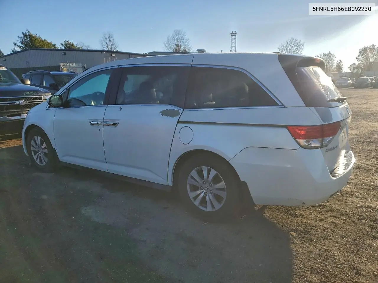 5FNRL5H66EB092230 2014 Honda Odyssey Exl