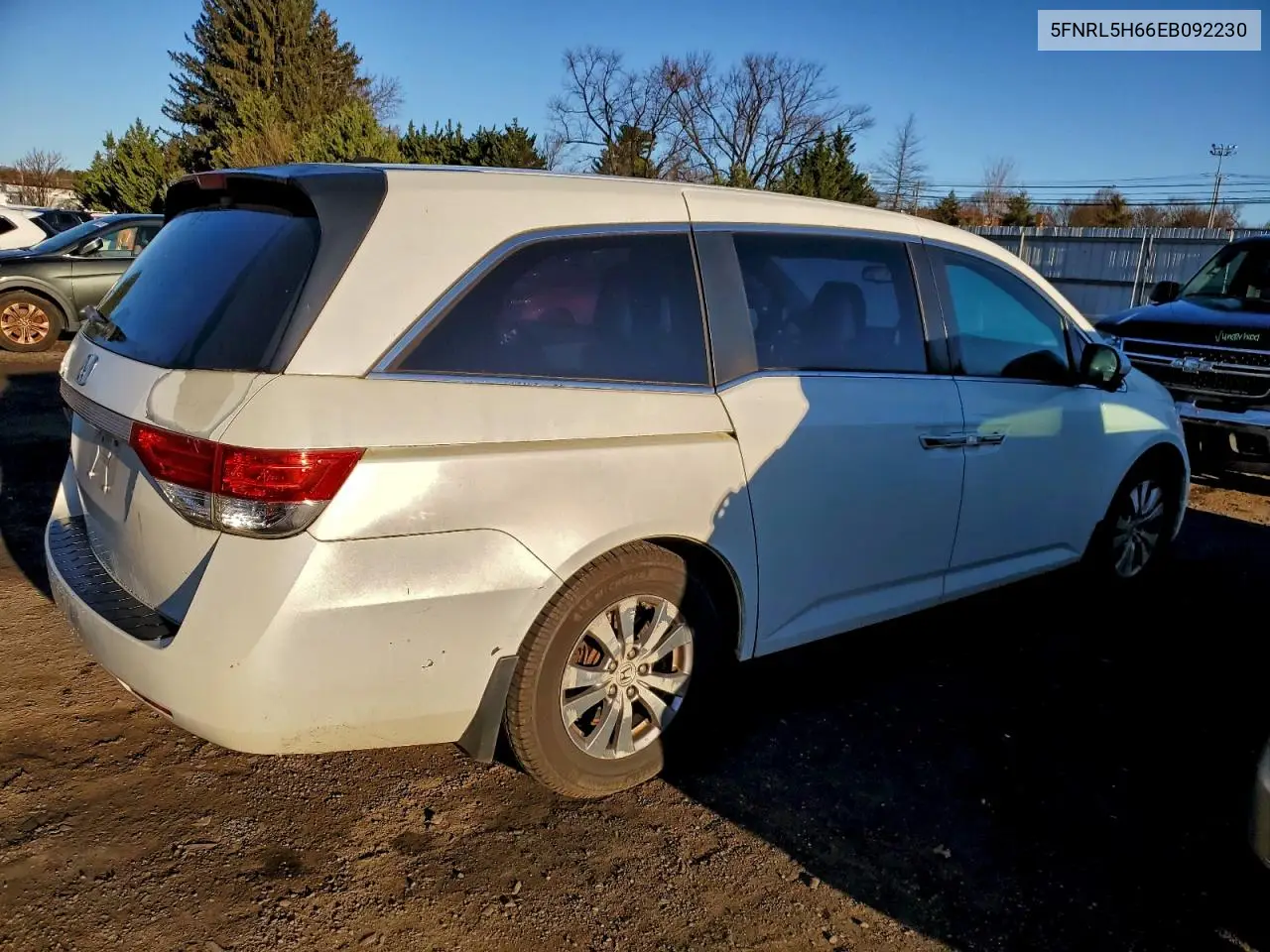5FNRL5H66EB092230 2014 Honda Odyssey Exl