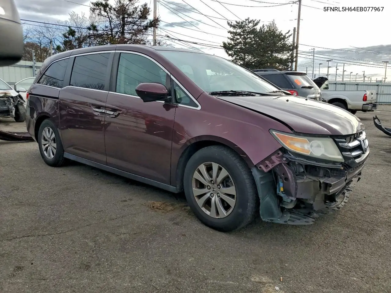 5FNRL5H64EB077967 2014 Honda Odyssey Exl