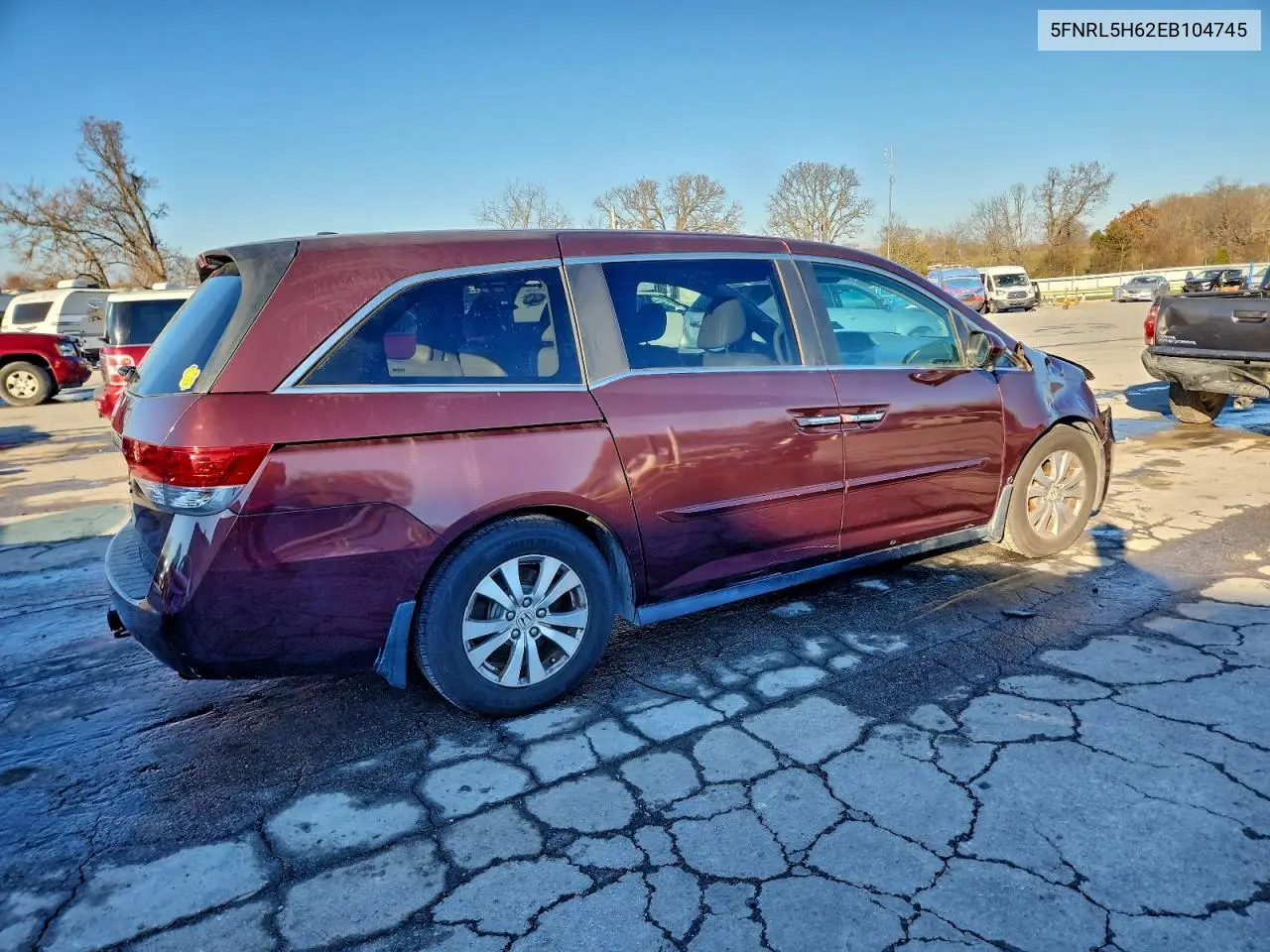 5FNRL5H62EB104745 2014 Honda Odyssey Exl