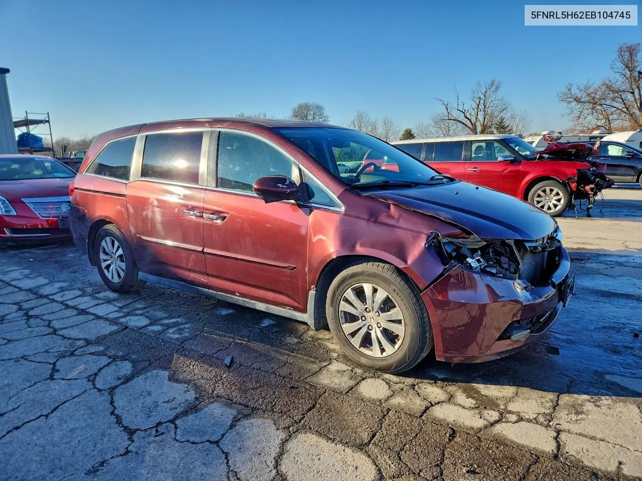 5FNRL5H62EB104745 2014 Honda Odyssey Exl