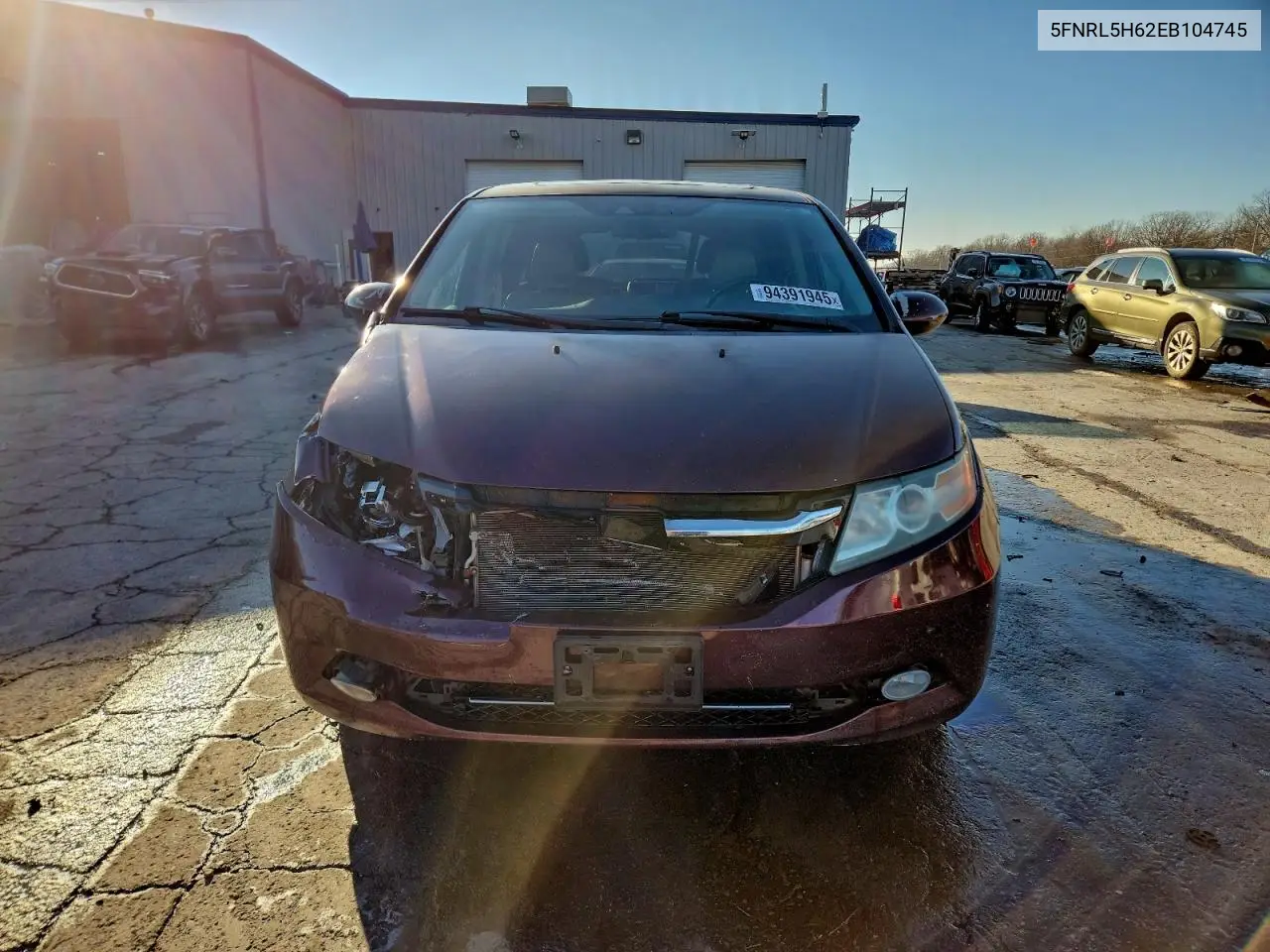 5FNRL5H62EB104745 2014 Honda Odyssey Exl
