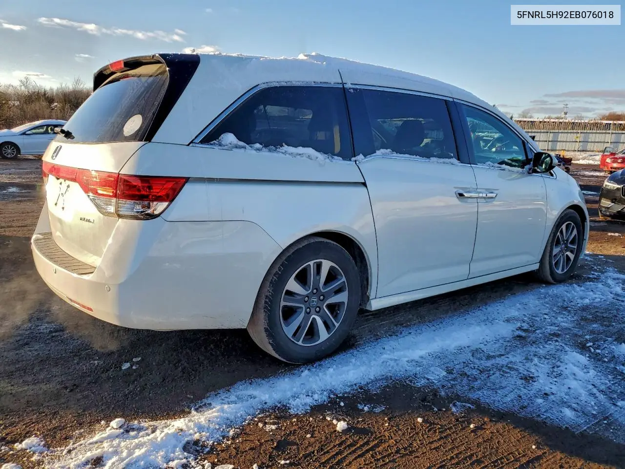 5FNRL5H92EB076018 2014 Honda Odyssey Touring