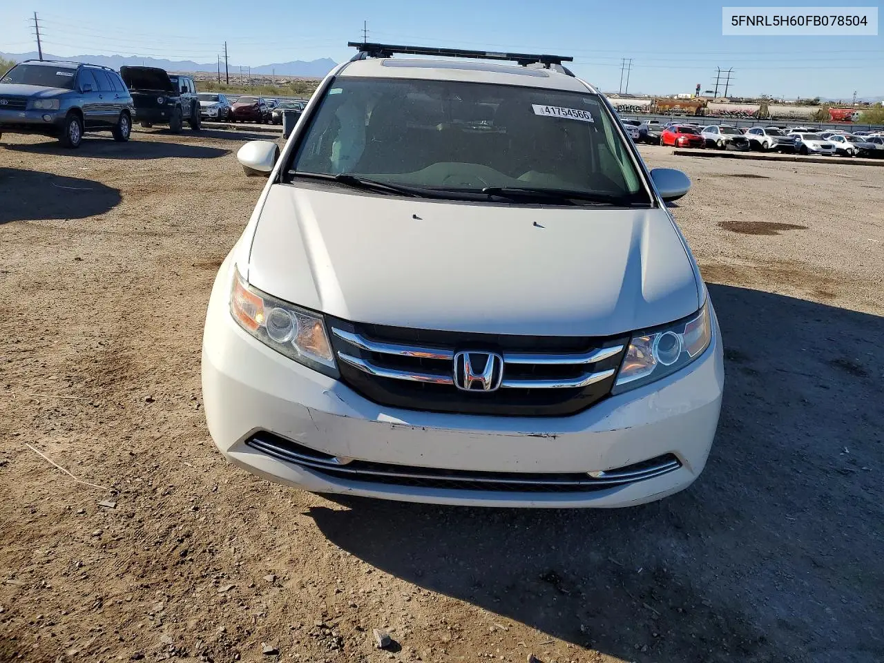 5FNRL5H60FB078504 2015 Honda Odyssey Exl