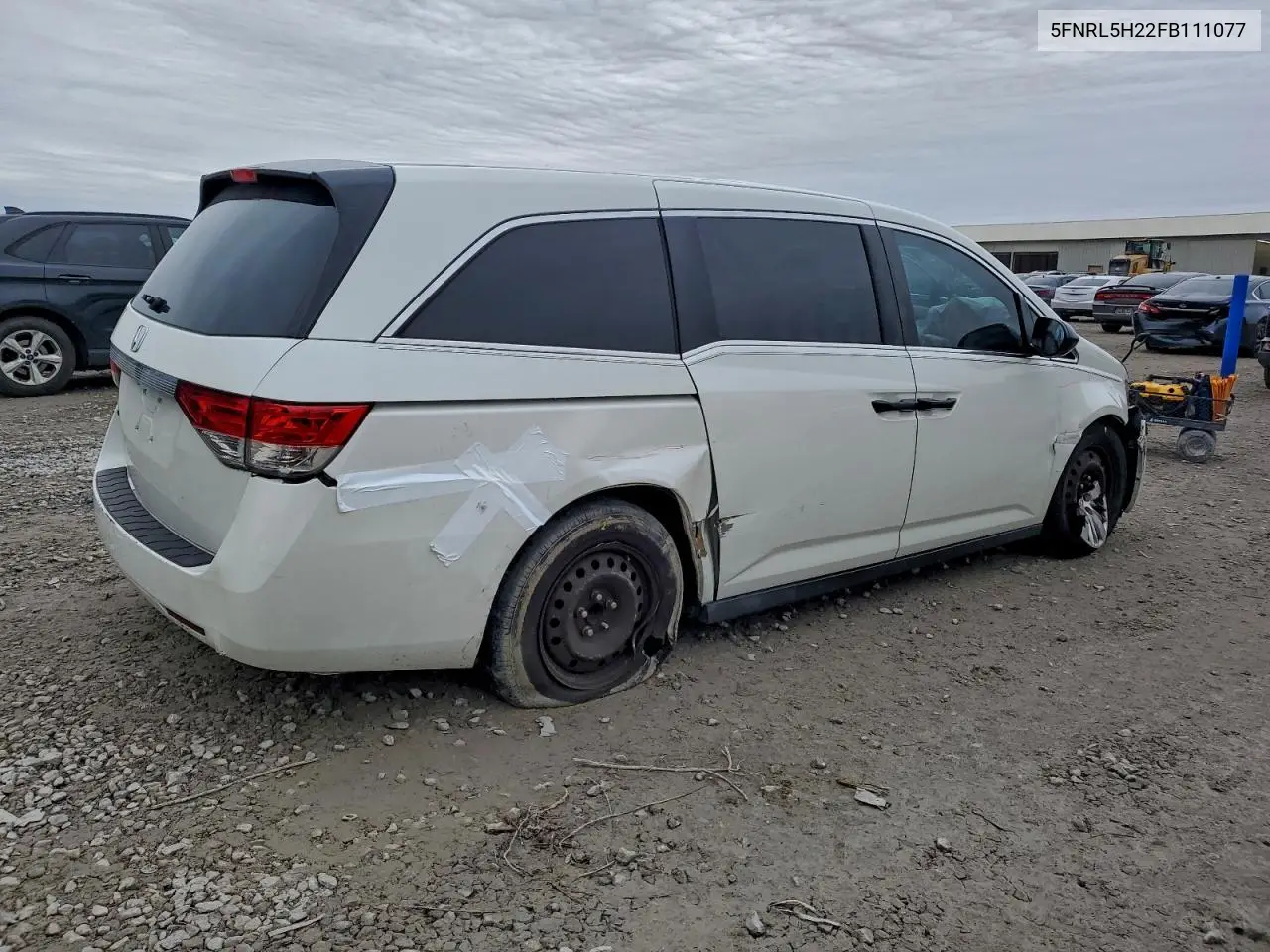 5FNRL5H22FB111077 2015 Honda Odyssey Lx