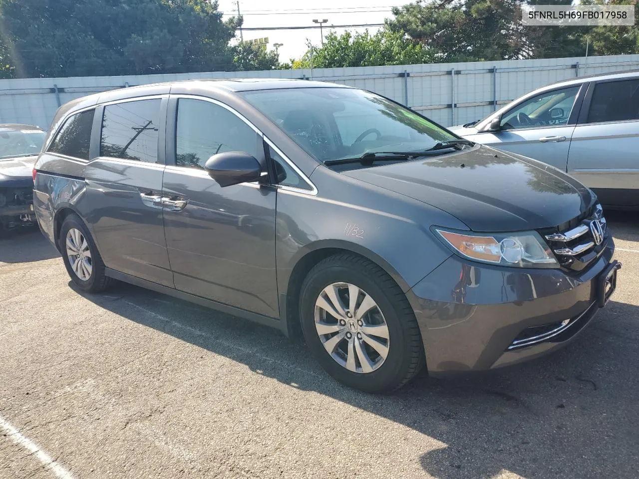 2015 Honda Odyssey Exl VIN: 5FNRL5H69FB017958 Lot: 67650344