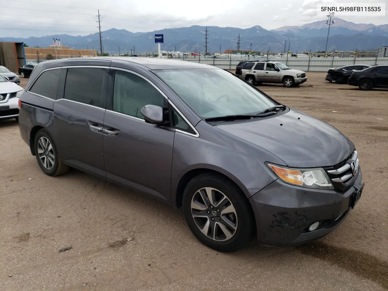 5FNRL5H98FB115535 2015 Honda Odyssey Touring