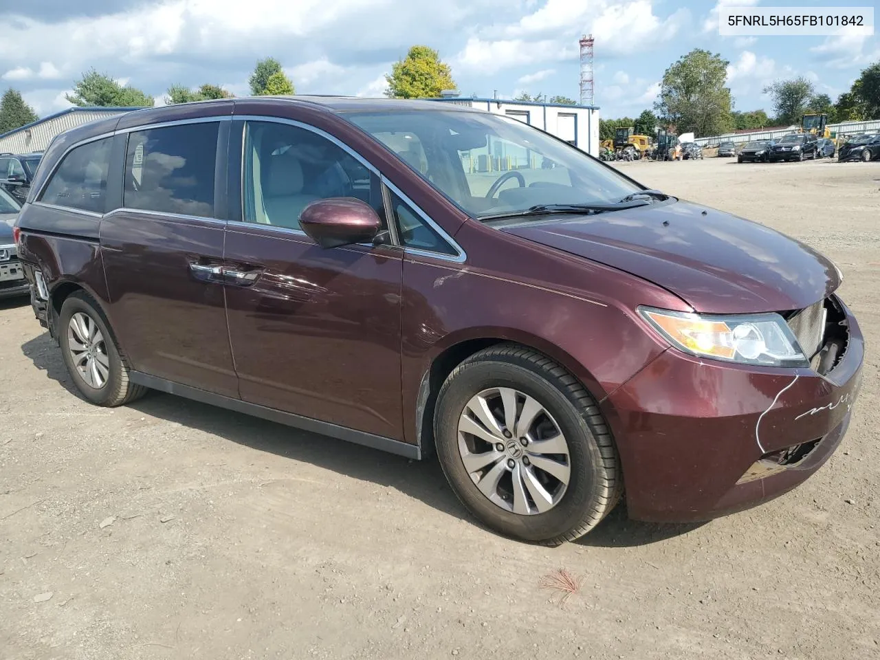 5FNRL5H65FB101842 2015 Honda Odyssey Exl