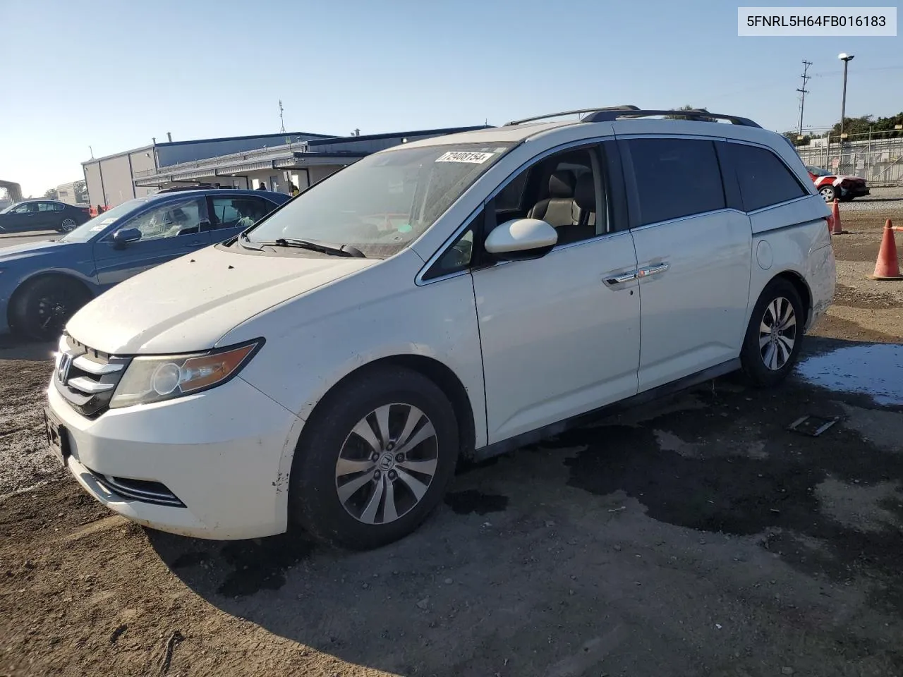 5FNRL5H64FB016183 2015 Honda Odyssey Exl