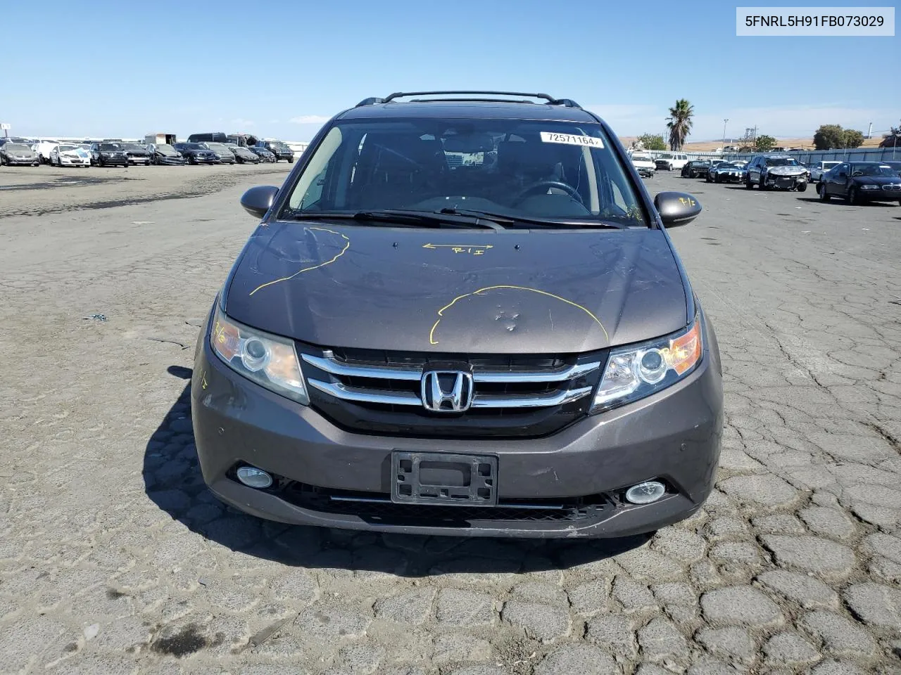 2015 Honda Odyssey Touring VIN: 5FNRL5H91FB073029 Lot: 72571164