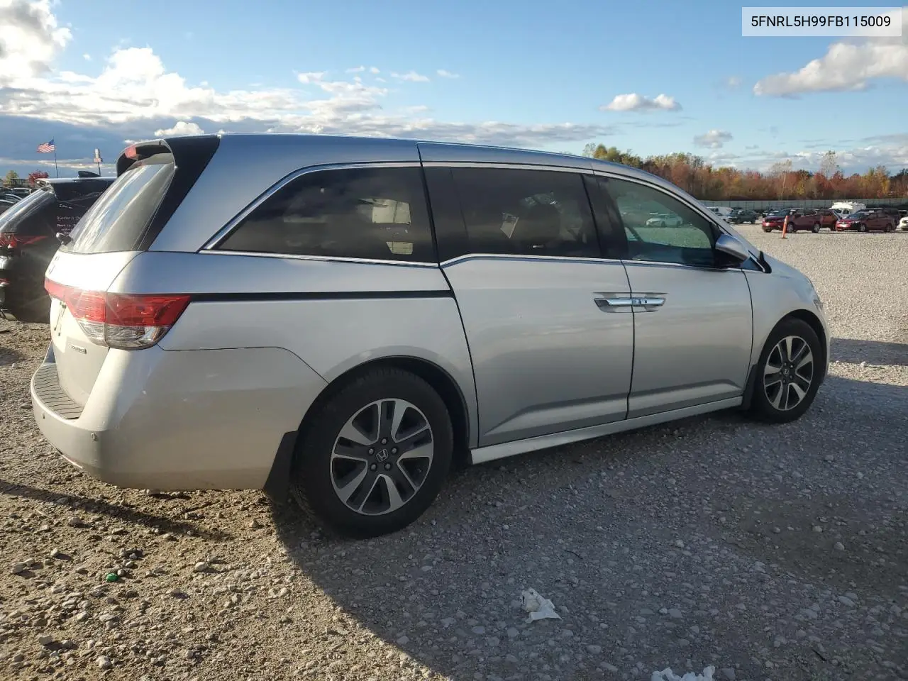 5FNRL5H99FB115009 2015 Honda Odyssey Touring