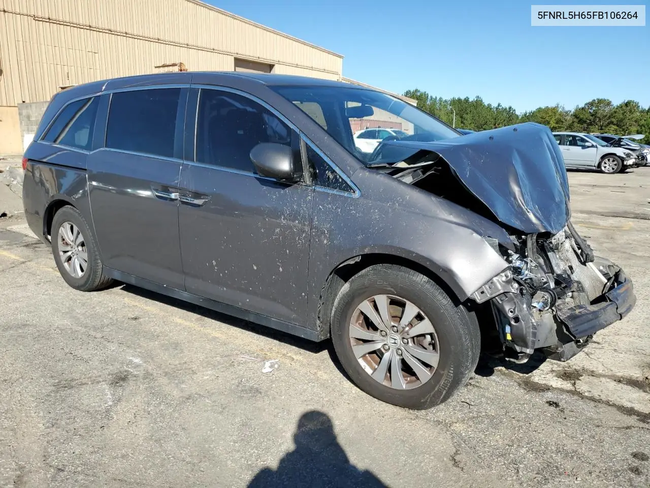 5FNRL5H65FB106264 2015 Honda Odyssey Exl