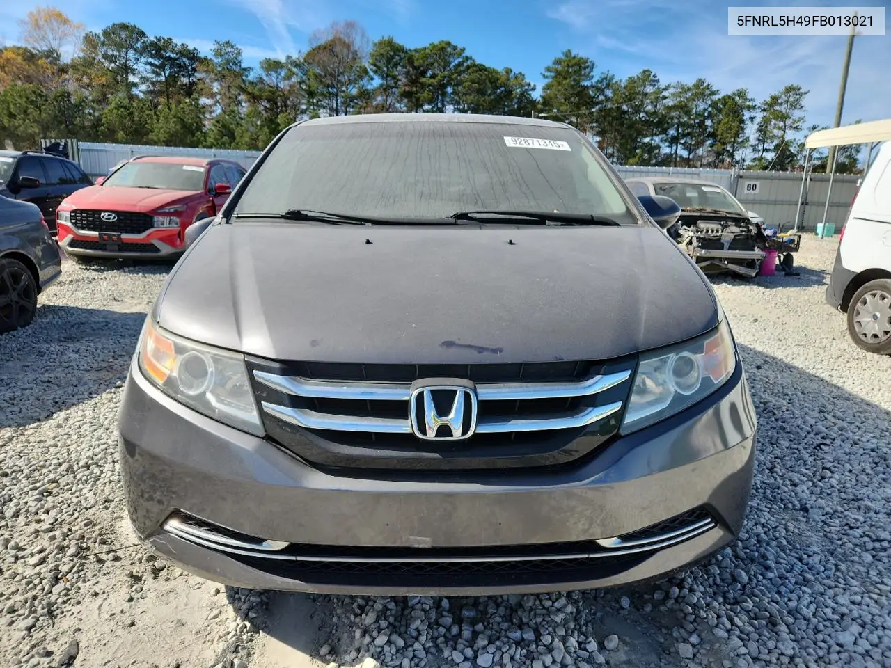 5FNRL5H49FB013021 2015 Honda Odyssey Ex