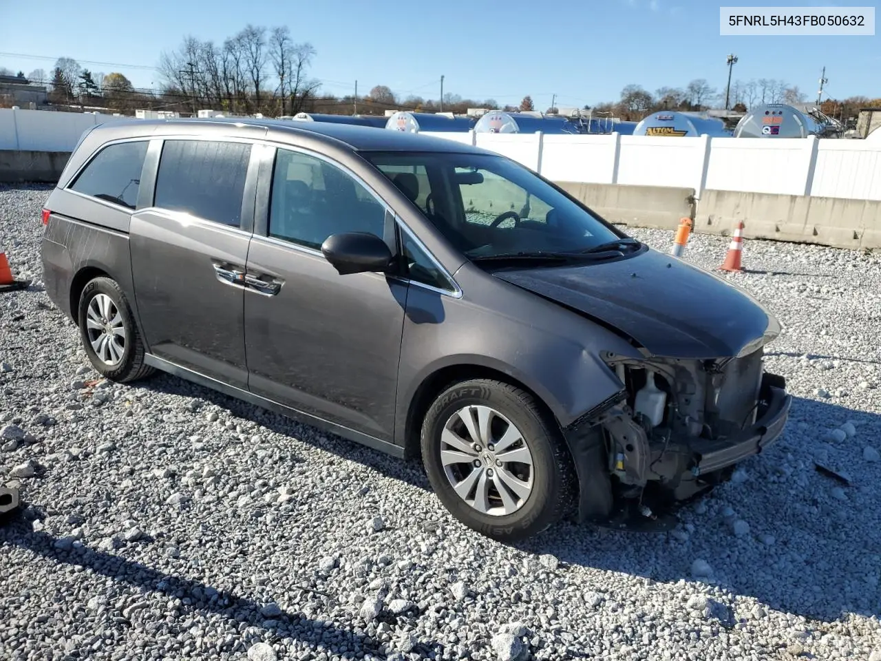 5FNRL5H43FB050632 2015 Honda Odyssey Ex