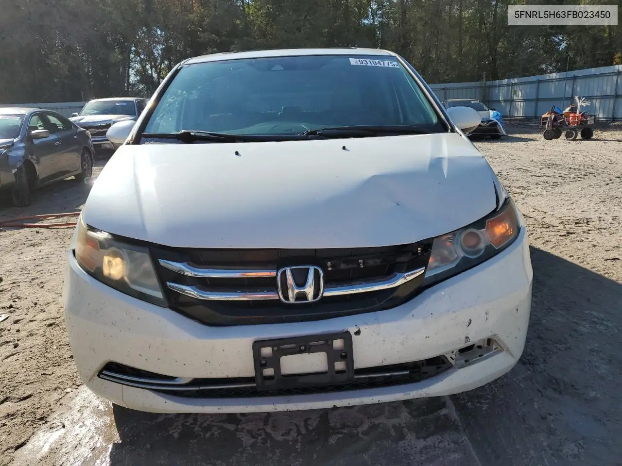 5FNRL5H63FB023450 2015 Honda Odyssey Exl