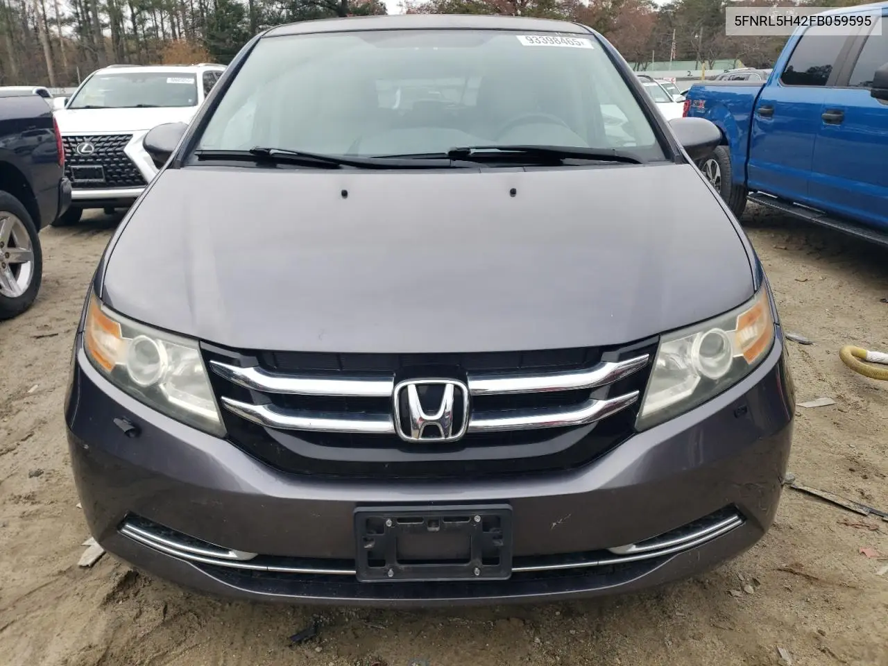 5FNRL5H42FB059595 2015 Honda Odyssey Ex