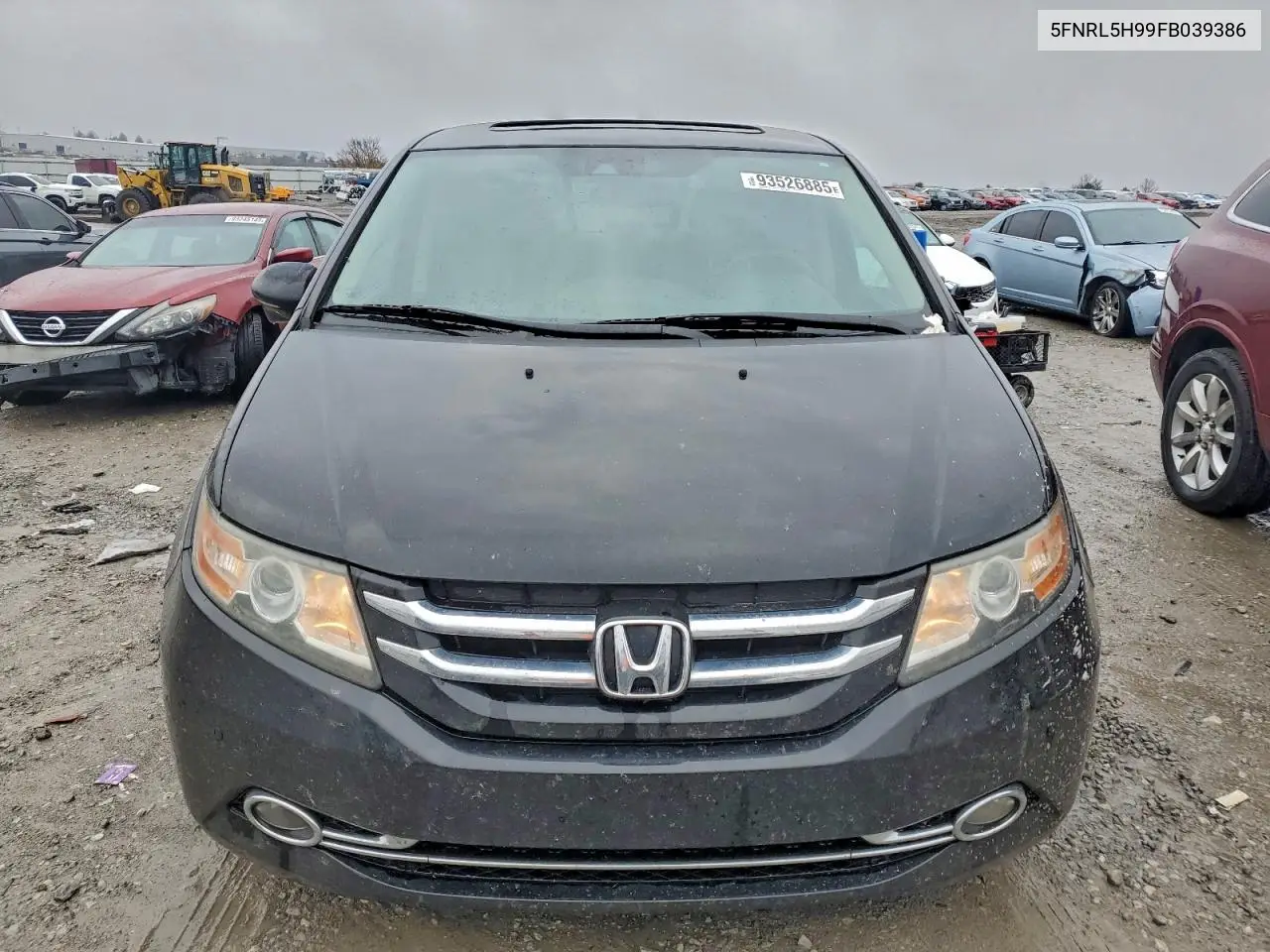 5FNRL5H99FB039386 2015 Honda Odyssey Touring