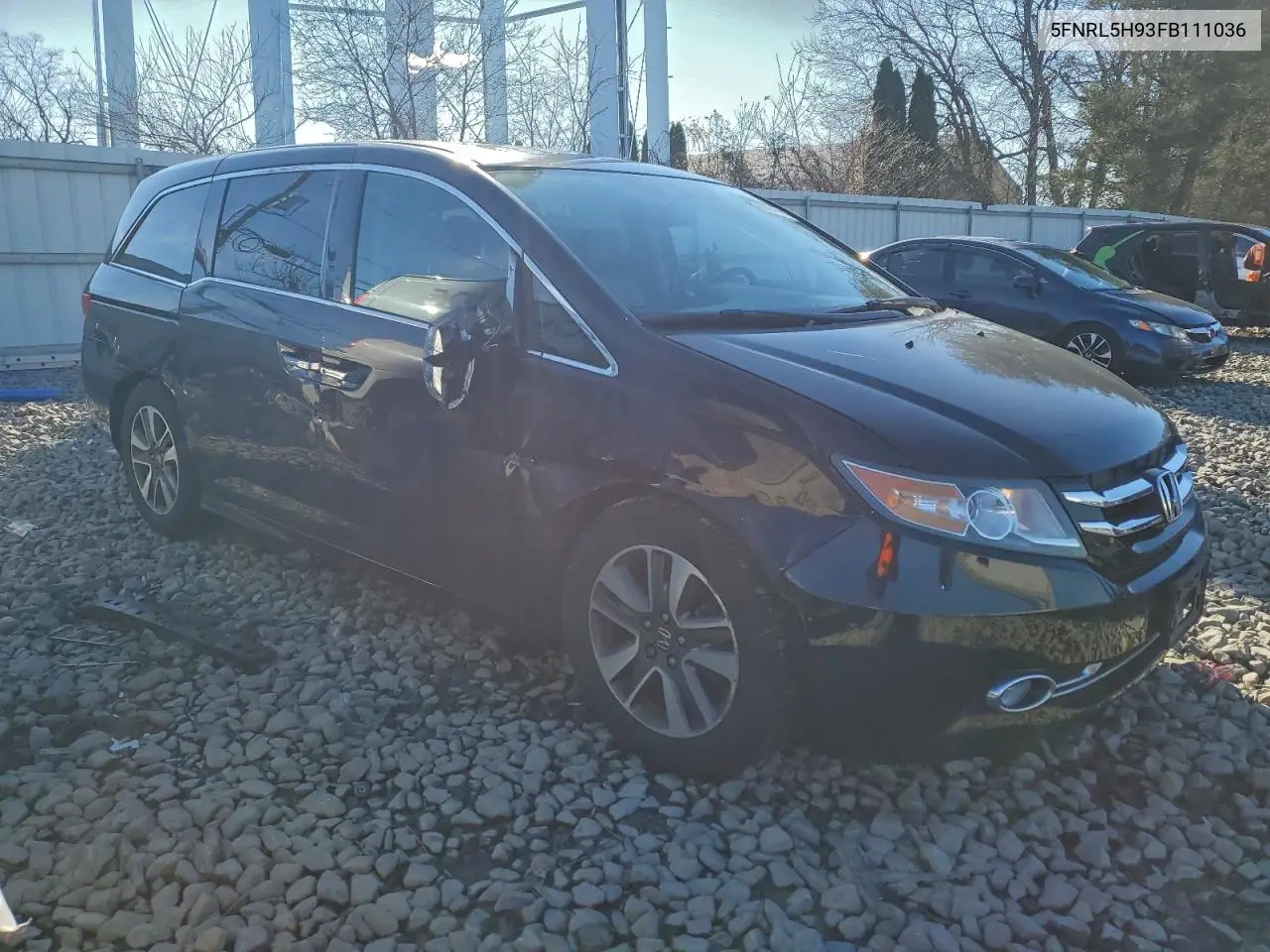 5FNRL5H93FB111036 2015 Honda Odyssey Touring