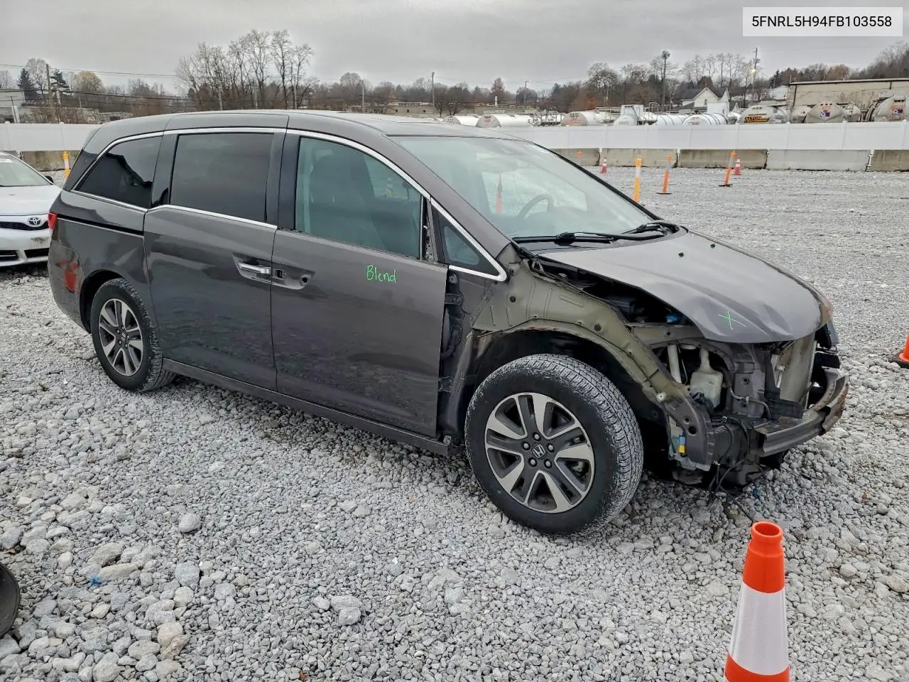 5FNRL5H94FB103558 2015 Honda Odyssey Touring