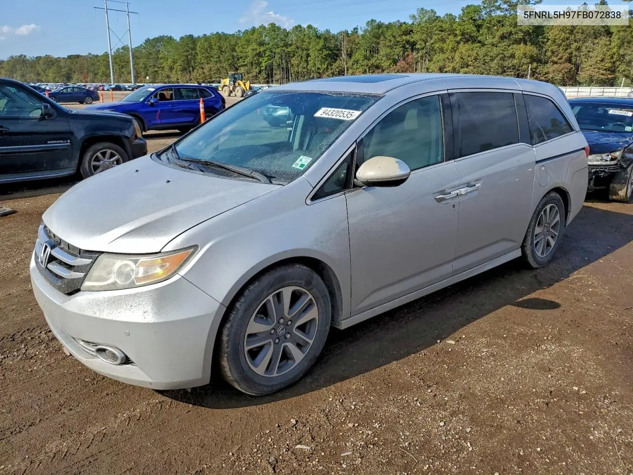 5FNRL5H97FB072838 2015 Honda Odyssey Touring
