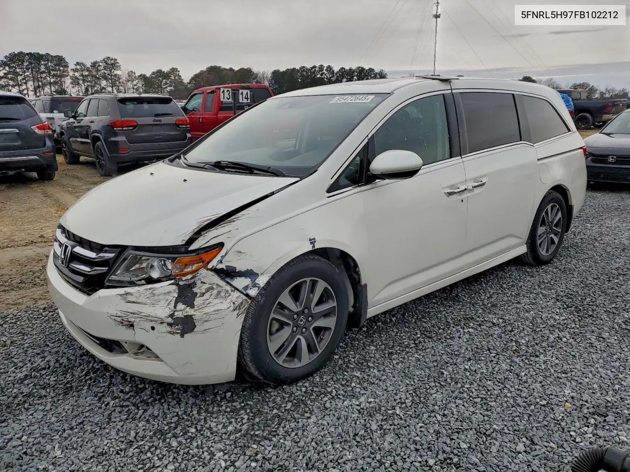 5FNRL5H97FB102212 2015 Honda Odyssey Touring