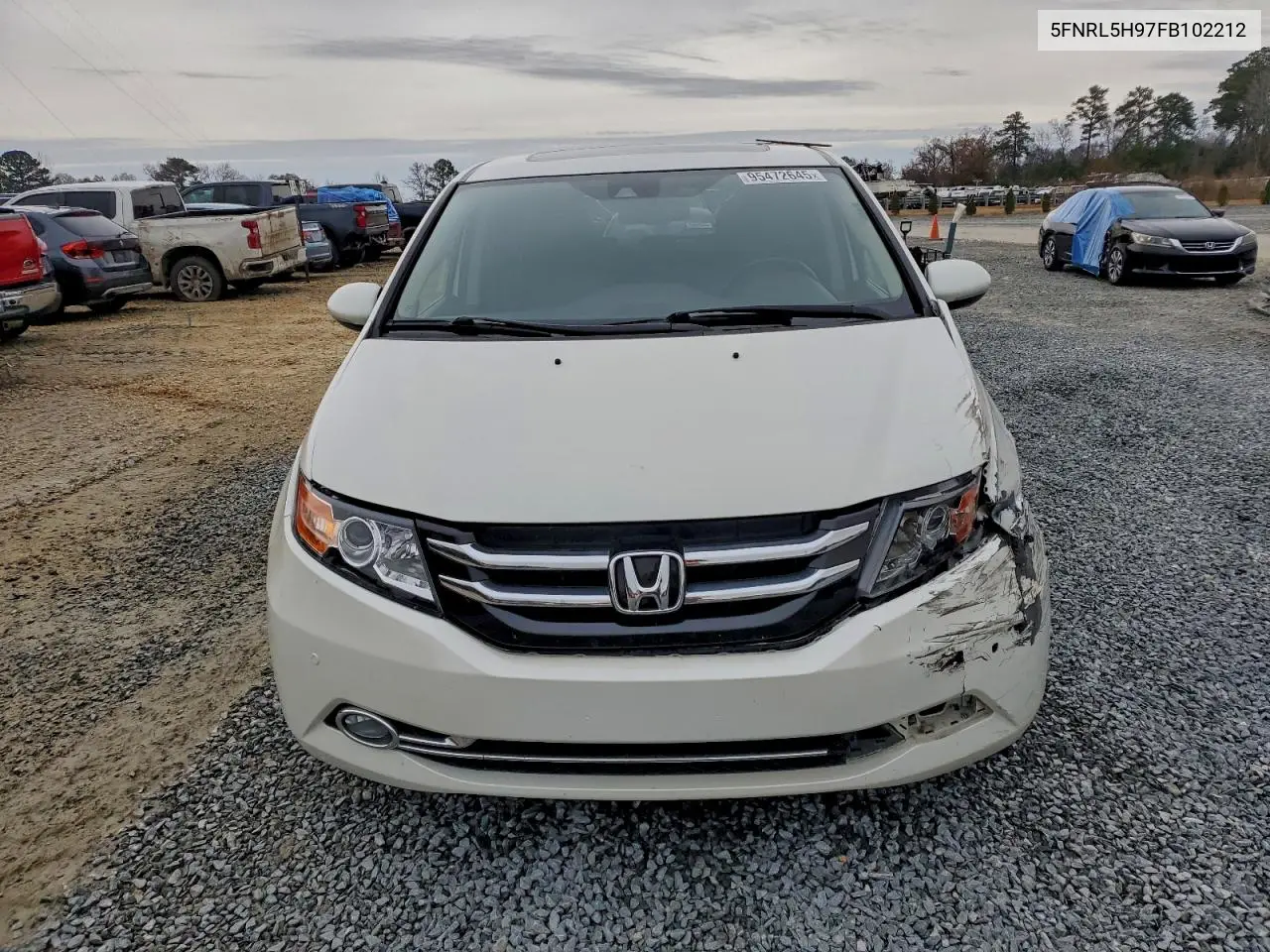 5FNRL5H97FB102212 2015 Honda Odyssey Touring