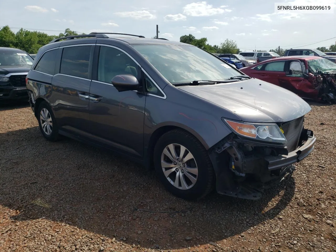 2016 Honda Odyssey Exl VIN: 5FNRL5H6XGB099619 Lot: 61280754