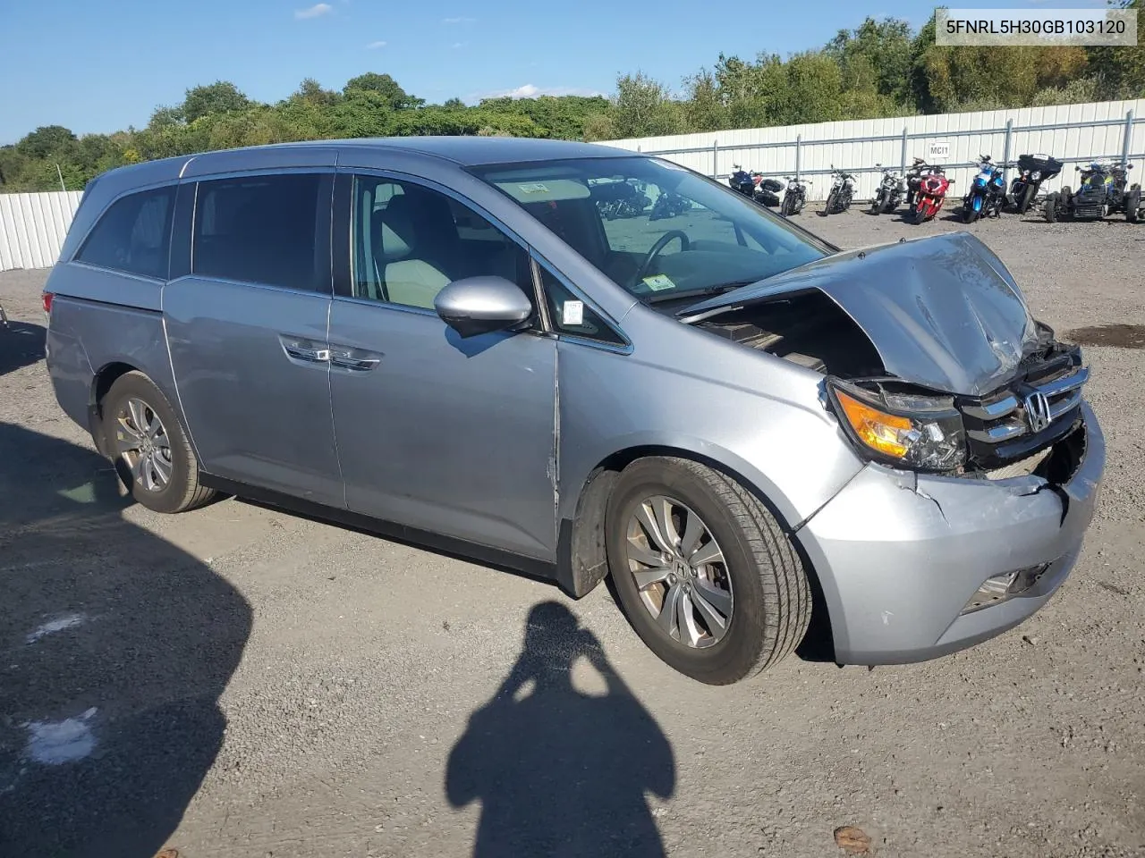 2016 Honda Odyssey Se VIN: 5FNRL5H30GB103120 Lot: 70886704