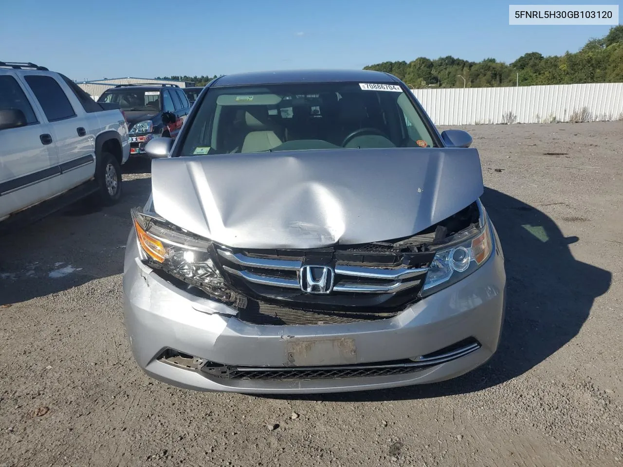 2016 Honda Odyssey Se VIN: 5FNRL5H30GB103120 Lot: 70886704