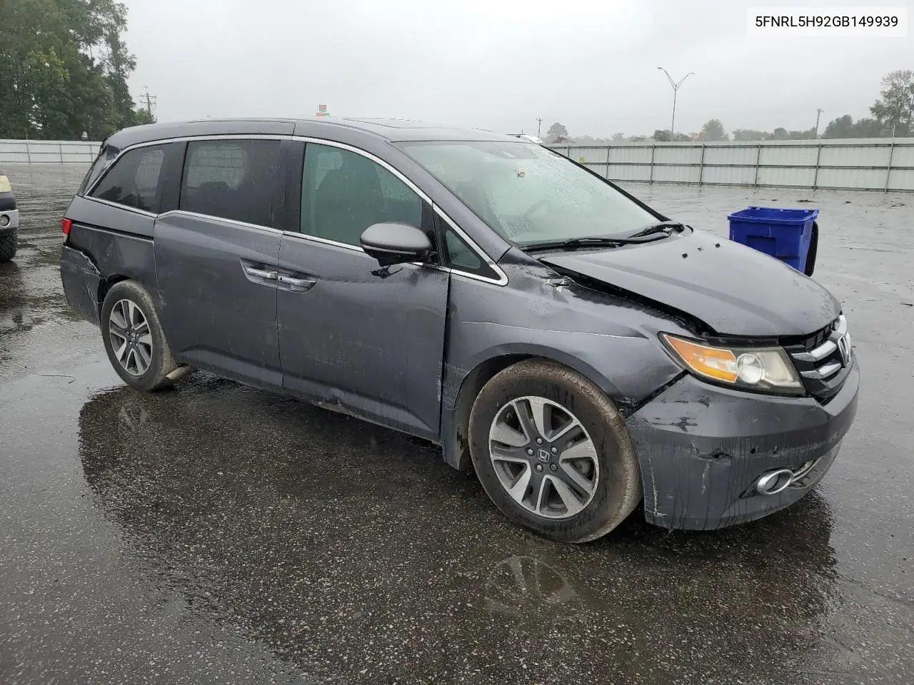 5FNRL5H92GB149939 2016 Honda Odyssey Touring
