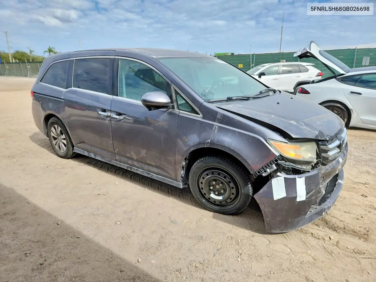 5FNRL5H68GB026698 2016 Honda Odyssey Exl