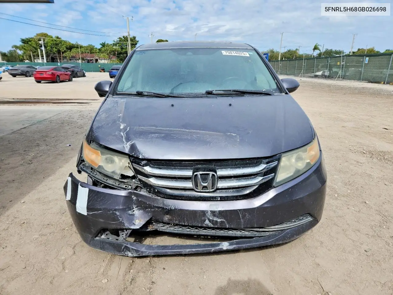 5FNRL5H68GB026698 2016 Honda Odyssey Exl