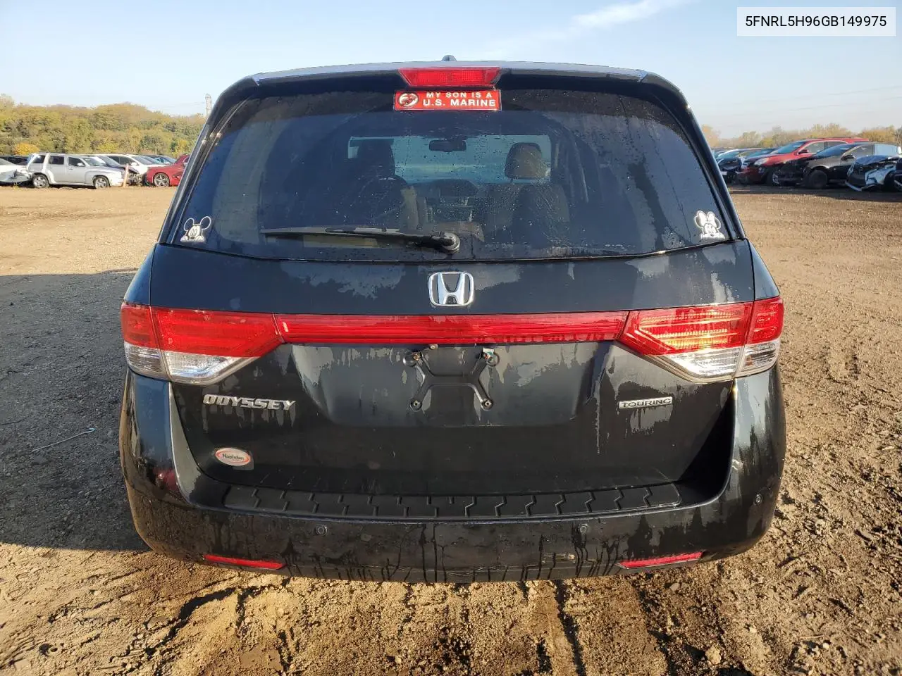 5FNRL5H96GB149975 2016 Honda Odyssey Touring